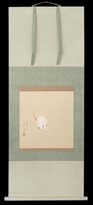 Kakemono Seidenmalerei Japan Tokonoma