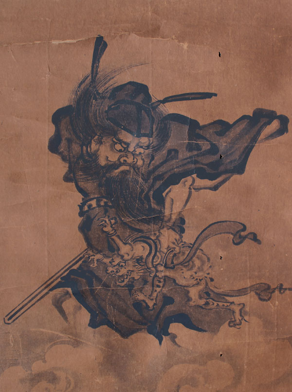 Shoki-und-Oni-Bildrolle-antik-Japan-KAK141A1