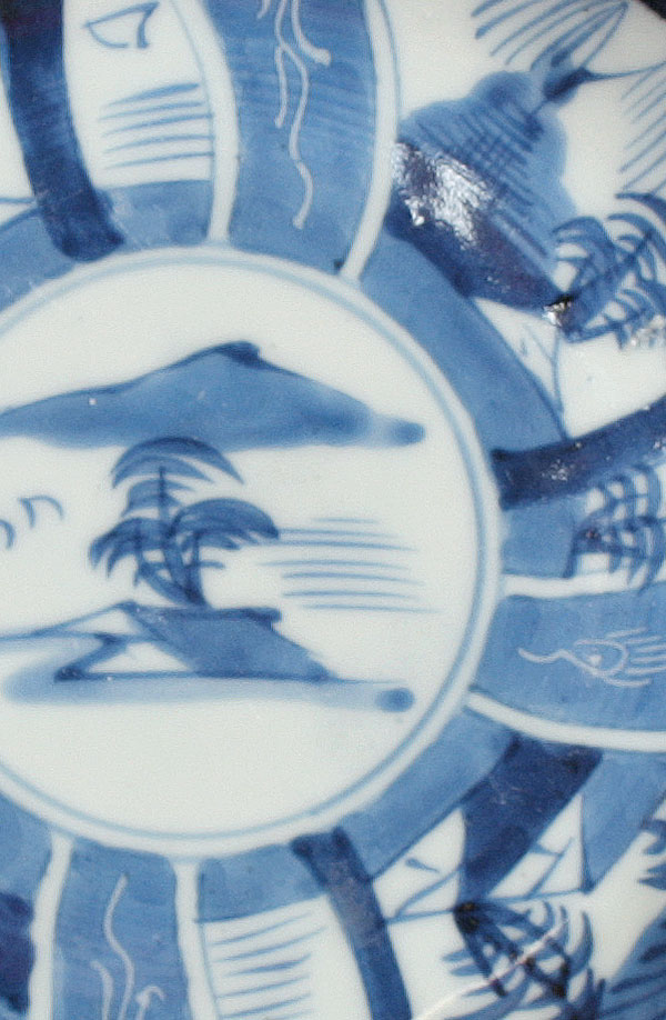 Blau-Weiß Imari Porzellan Edo A1