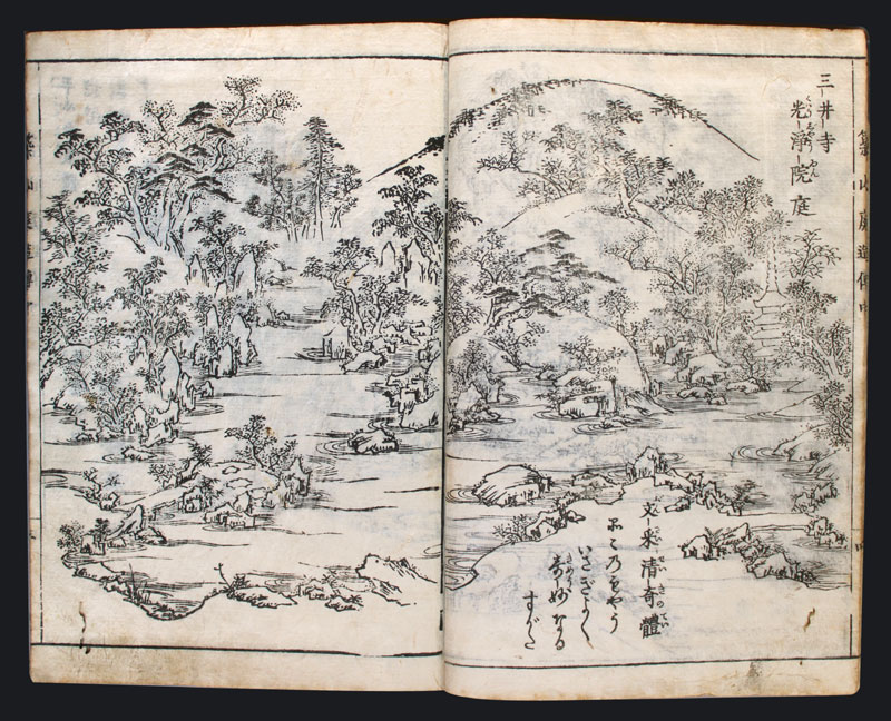 Tsukiyama-Holzschnittbuch-Edo-Japan-A3