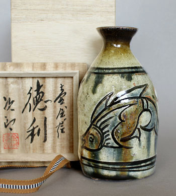 Tsuboya Vase Tokkuri Living National Treasure AA