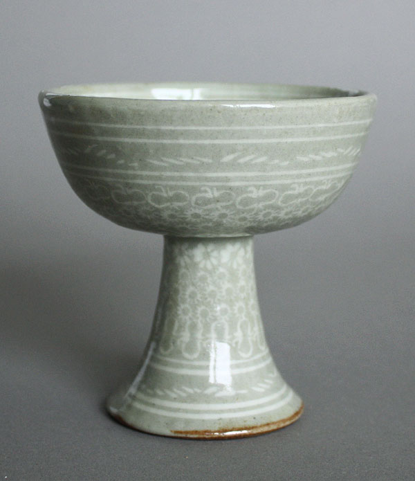 Guinomi Sakeschale Mishima Seladon Keramik D