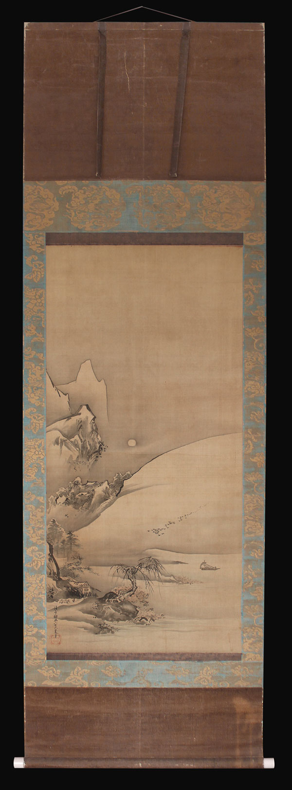 Kano-Tanyo-Morinobu-Bildrolle-antik-Japan-KAK138A