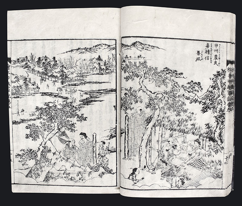 Kriegsgeschichten der Samurai Japanisches Holzschnittbuch F