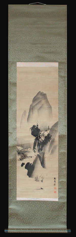 Bildrolle-Sansui-Landschaft-antik-Japan-KAK140AA
