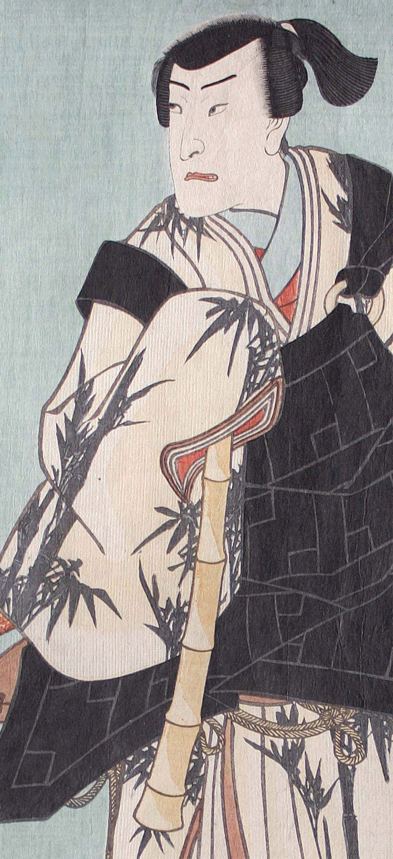 Farbholzschnitt Samurai Edo Japan A1