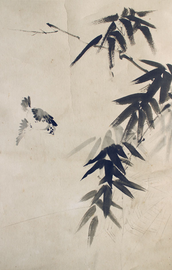 Kano-Osanobu-Bildrolle-antik-Japan-KAK151A2