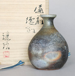 Bizen Sakeflasche Tokkuri Anagama